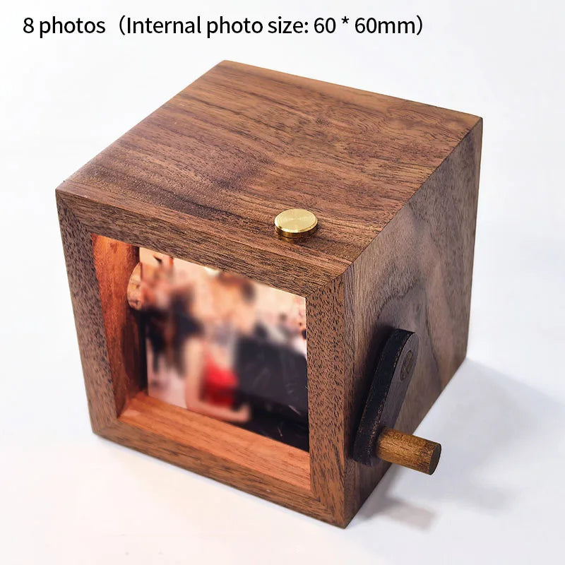Rotating Wooden Photo Holder