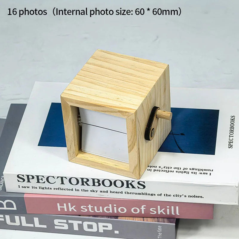 Rotating Wooden Photo Holder