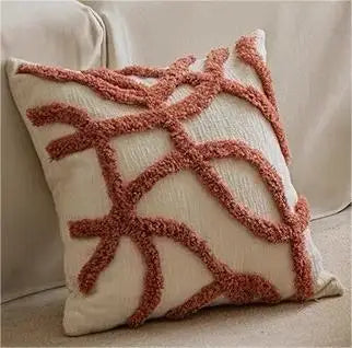 Embroidered Tufted Cushion Case