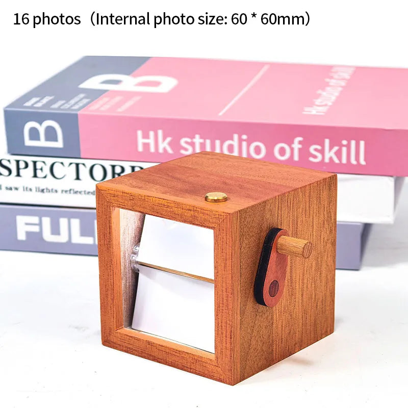 Rotating Wooden Photo Holder