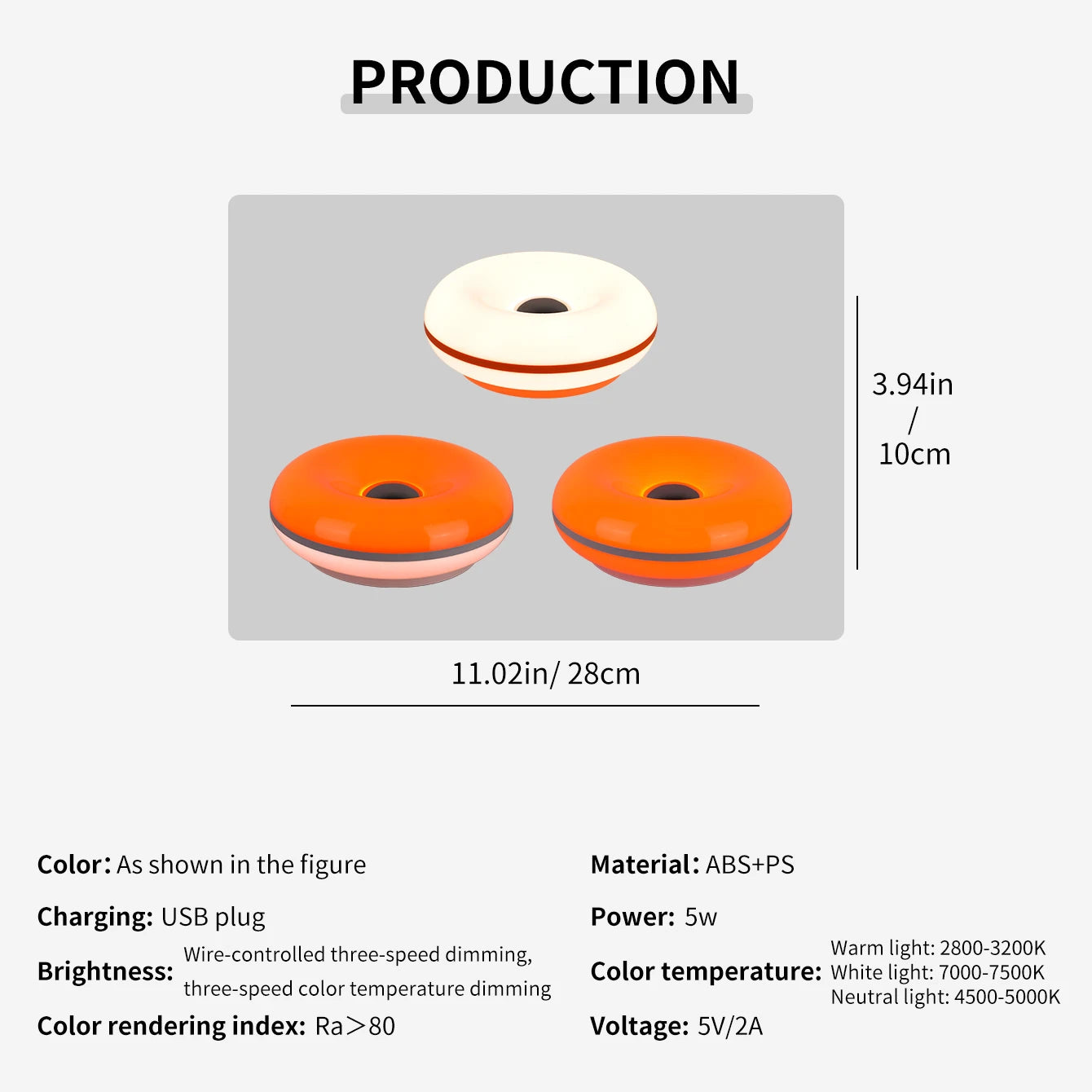 Moderne Donut Tischleuchte