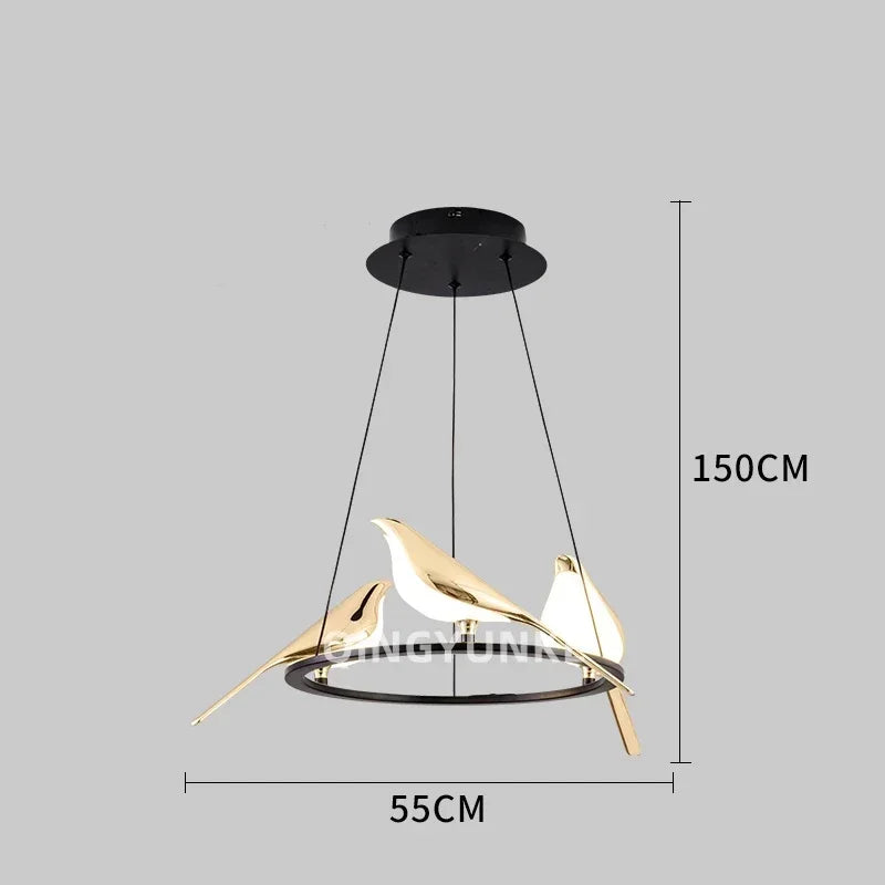 Golden Magpie Wall Lamp