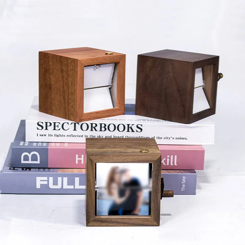 Rotating Wooden Photo Holder