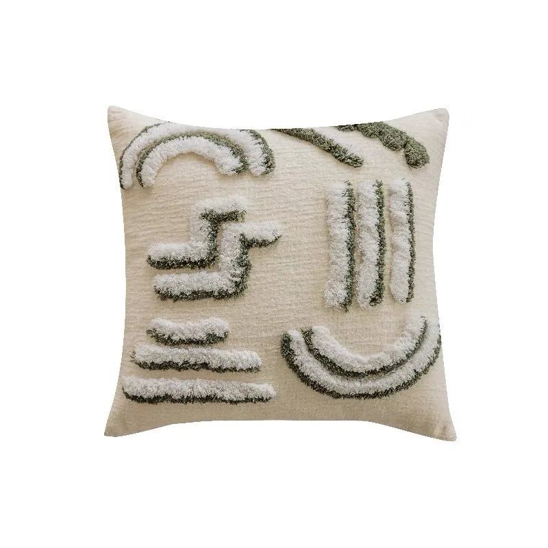 Embroidered Tufted Cushion Case
