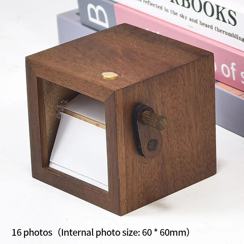 Rotating Wooden Photo Holder