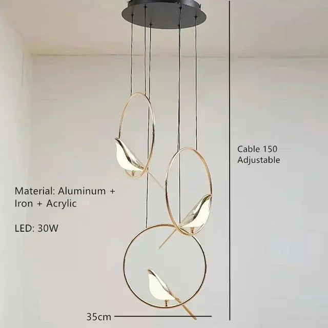 Golden Magpie Wall Lamp