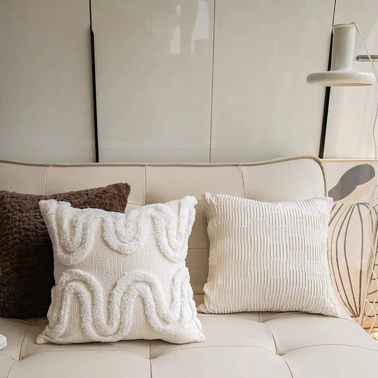 Embroidered Tufted Cushion Case