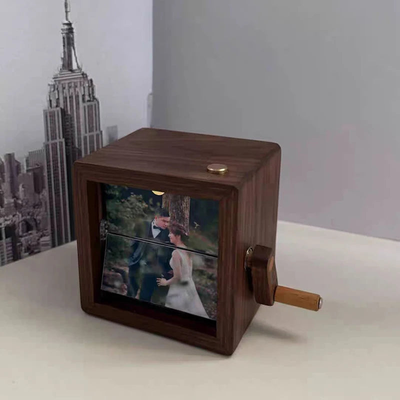 Rotating Wooden Photo Holder