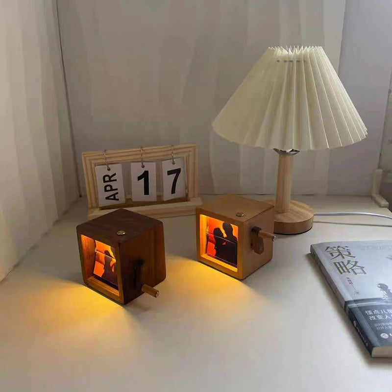 Rotating Wooden Photo Holder