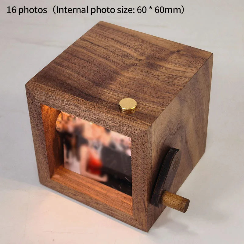 Rotating Wooden Photo Holder