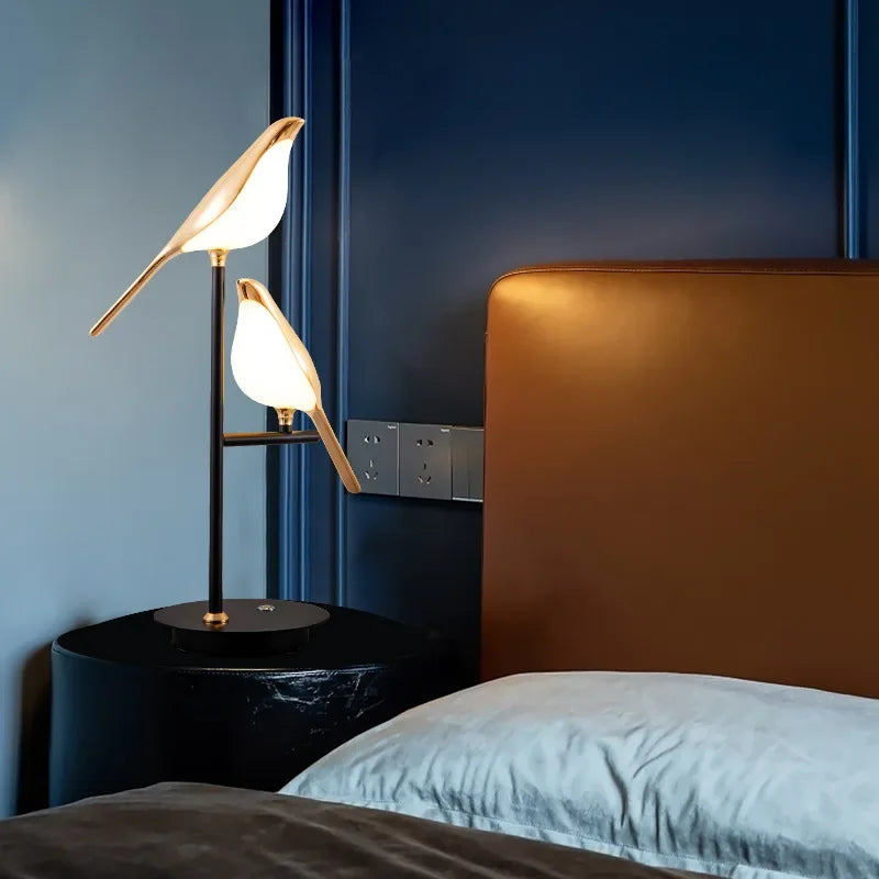 Golden Magpie Wall Lamp