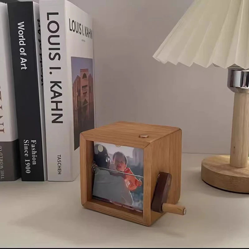 Rotating Wooden Photo Holder